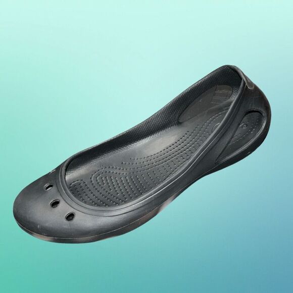 Crocs Kadee Black Ballet Flats Comfort Shoes Slingback Size 11 - Picture 6 of 6